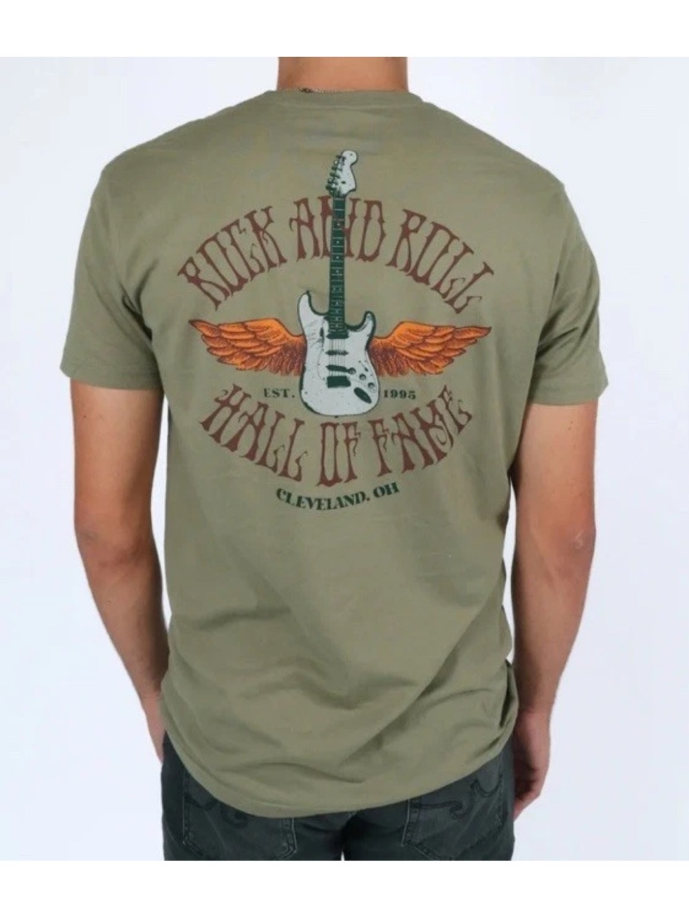 Rock & Roll Hall of Fame Cleveland ROCK HALL GUITAR With WINGS T-Shirt Sz 2XL